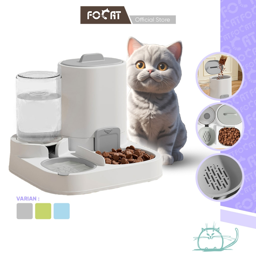 FOCAT Tempat Makan & Minum Otomatis Kucing Anjing M89 Automatic Pet Feeder / Pet Feeder 2IN1