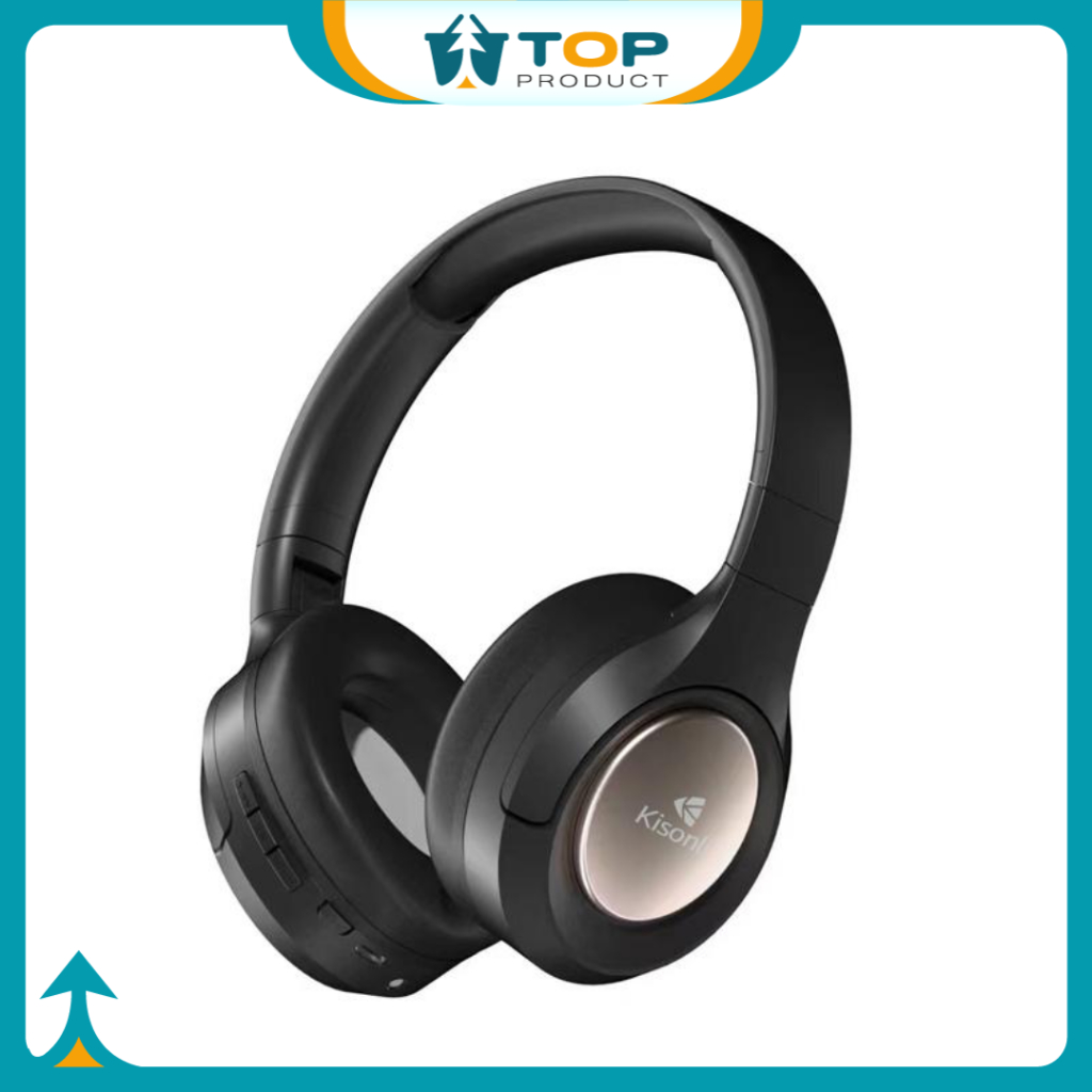 Headset Kisonli Wireless Stereo A5 Headphone Bluetooth 5.3 Gaming Sport Foldable