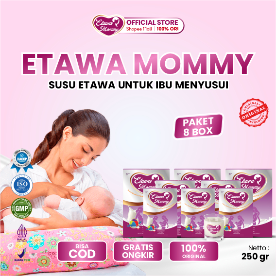 

Susu Ibu Menyusui Etawamommy paket 8 Box kemasan 250gram