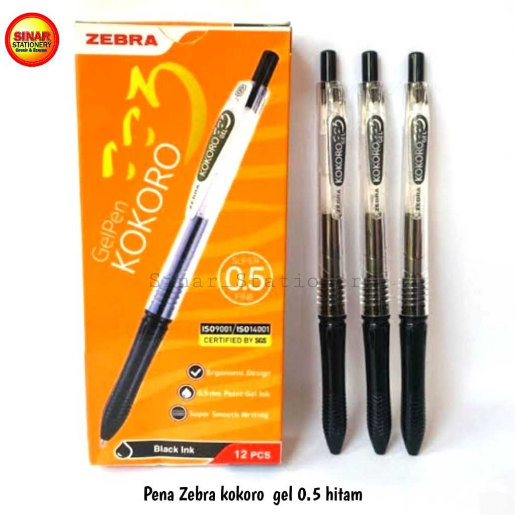 

PENA ZEBRA KOKORO GEL 0.5 HITAM perktk