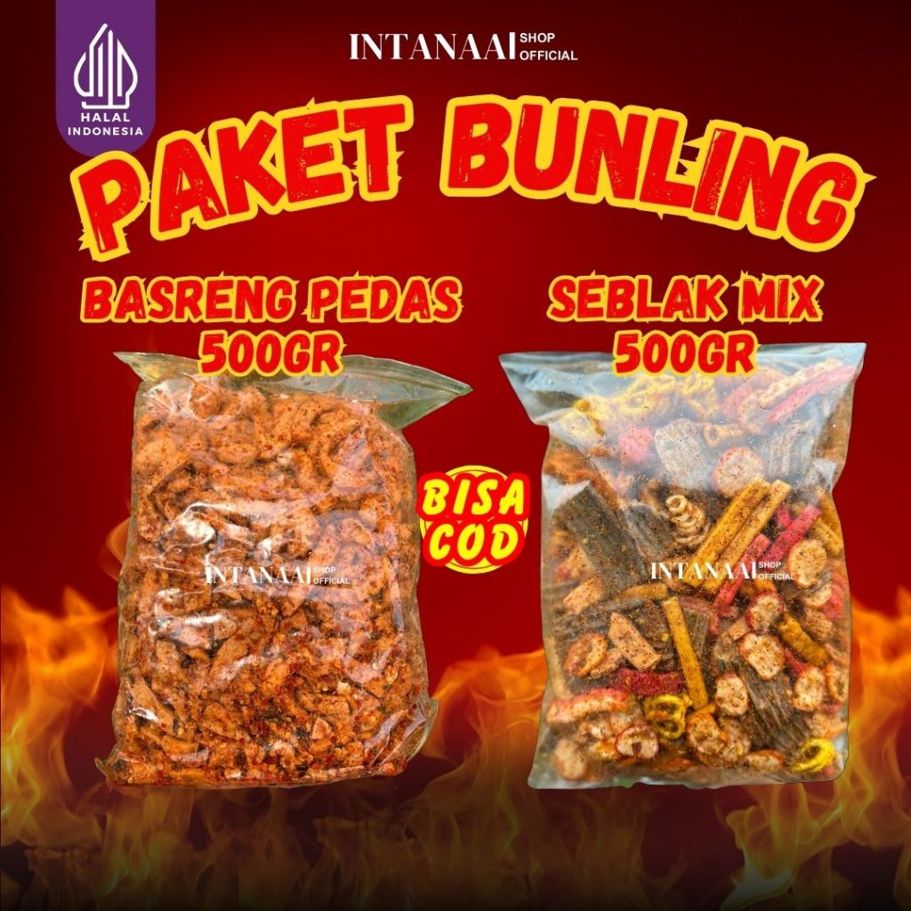 

PAKET BUNDLING BASRENG PEDAS DAUN JERUK SEBLAK MIX KEMASAN 500 GRAM