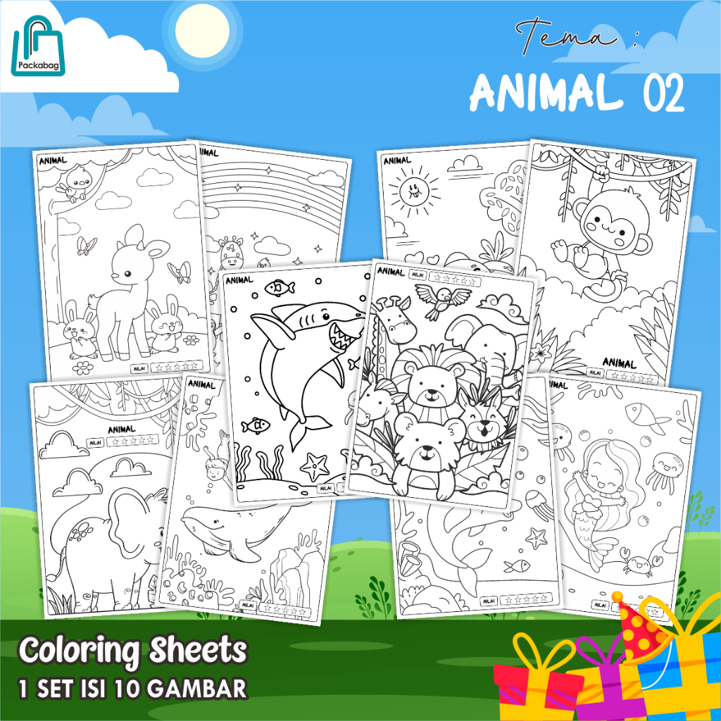 

[Whispers] KERTAS GAMBAR A4 UNTUK ANAK 10 LEMBAR ART PAPER KHUSUS MEWARNAI COLORING SHEETS
