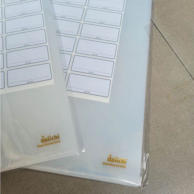 

Map L Daiichi Folio 9002 / Clear Sleeve Daichi F4 Plastik Bening - 1 pack isi 12 pcs