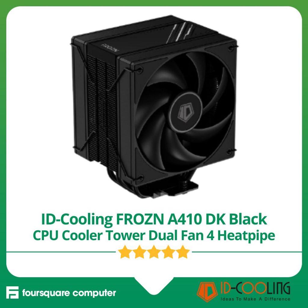 ID-Cooling FROZN A410 DK Black CPU Cooler Dual Fan 4 Heatpipe