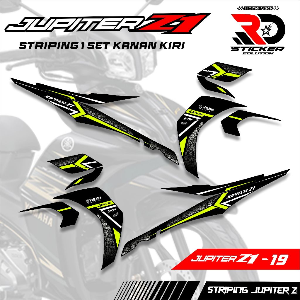 (COD) Striping Motor Yamaha Jupiter Z1 stiker striping jupiter z1 terbaru MOTIF GARIS KEREN