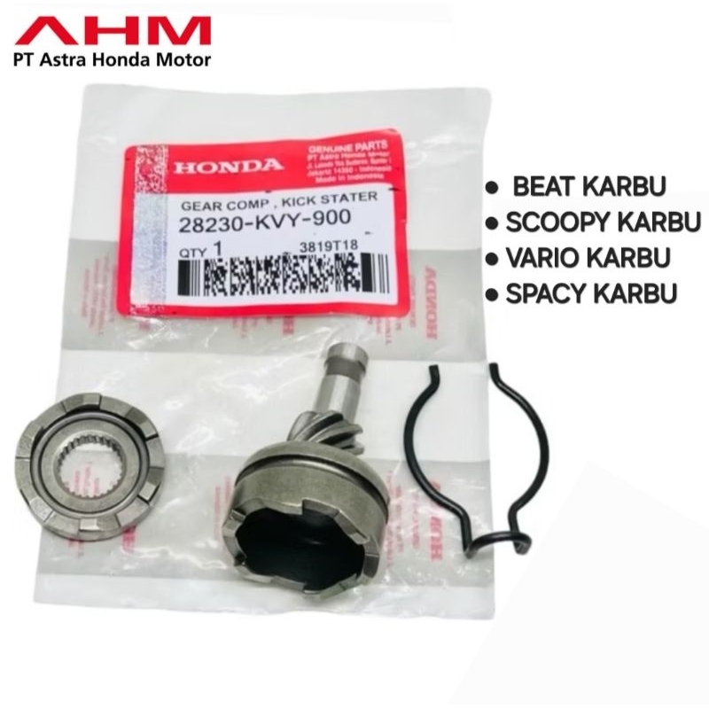 PINION GIGI ENGKOL KICK STARTER SELAHAN BEAT KARBU VARIO KARBU SCOOPY KARBU SPACY KARBU ORIGINAL AHM