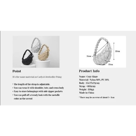 Cuci Gudang Ready Stock Ori Carlyn Cozy M Crossbody Bag-Handle Shoulder Crossbody Bag