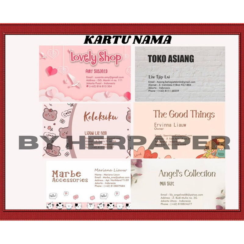 

KARTU NAMA/ NAME CARD