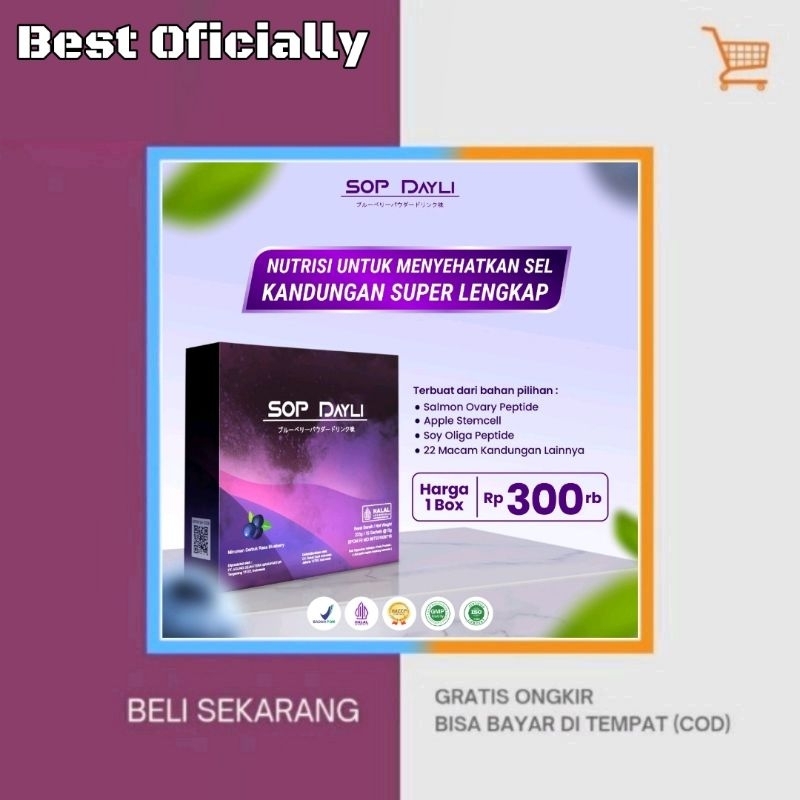 

SOP Dayli OFFICIAL | Original 15 sachet @ 15 gram (Minuman Kesehatan Regenerasi Sel)