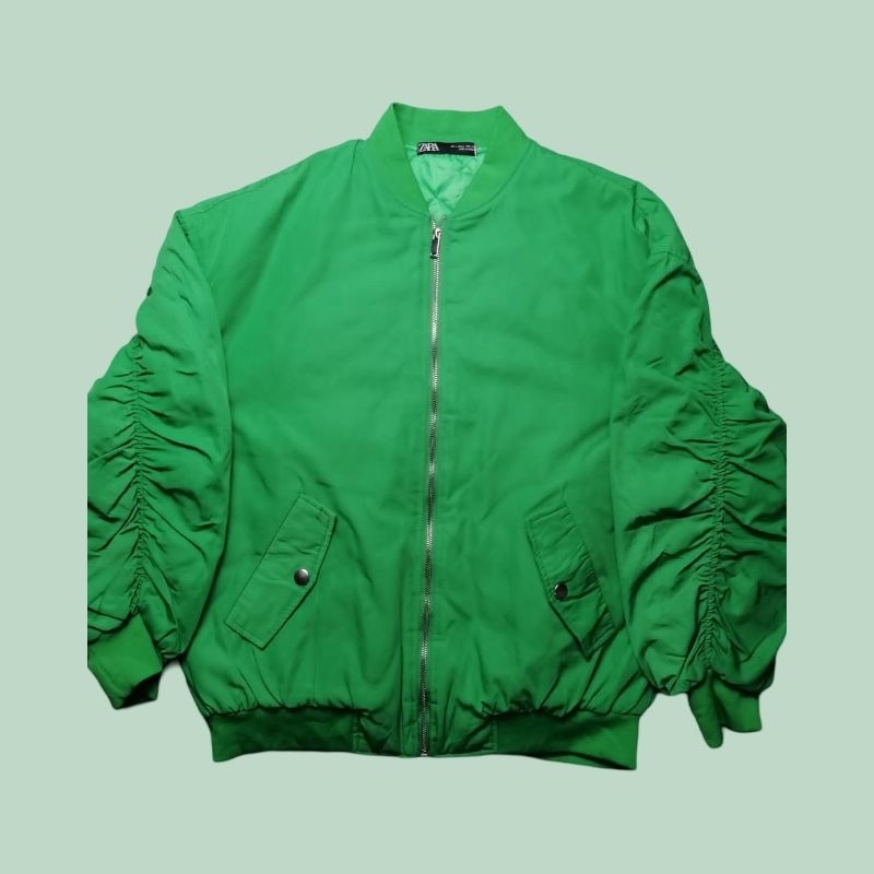 Jaket Outdoor Bomber Varsity Zara