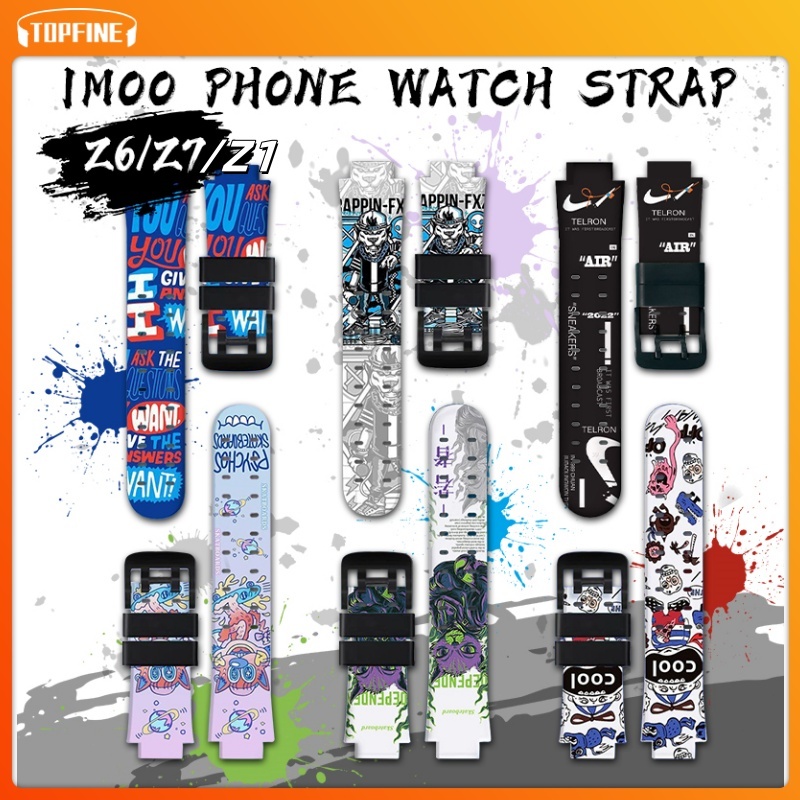 Tali Jam untuk Imoo Z1 / Z6 / Z7 /Y1 Strap / imoo Phone Watch Strap Popular Print Cartoon Z1/Z7/Z6 S