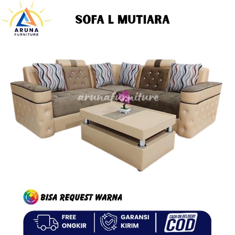 Sofa L Sudut Mutiara Sofa Tamu Murah Sofa Minimalis Kursi Ruang Tamu