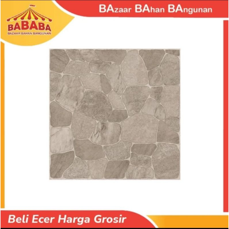 KERAMIK LANTAI MATTE HALUS 50X50 MILAN PIERRE NATURAL