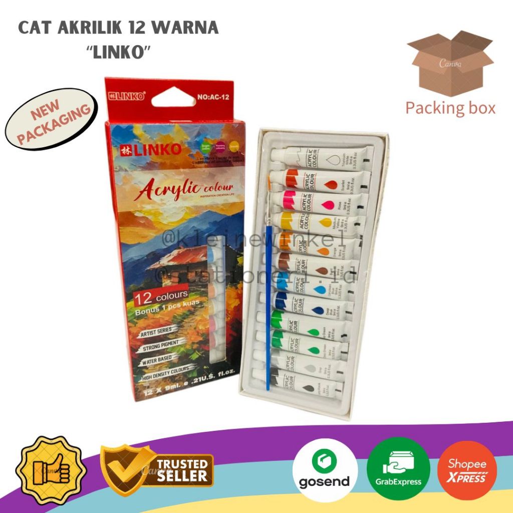 

Cat Akrilik Linko 12 Warna 6 ml