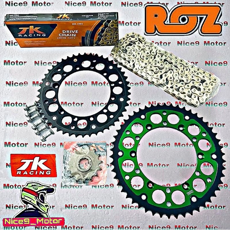 Gear Set KLX 250 D TRACKER 250 KLX 230 Roz Rantai TK Racing Original
