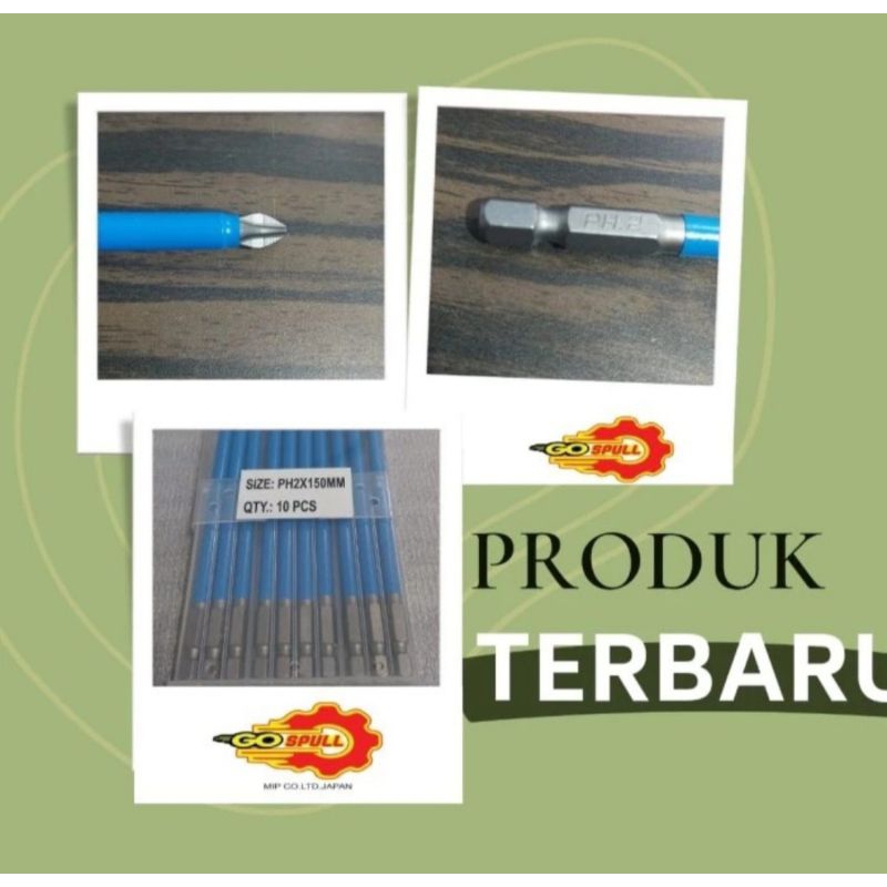 1 pcs mata bor obeng magnetik panjang 150 mm ph2 hex anti slip 150 mm