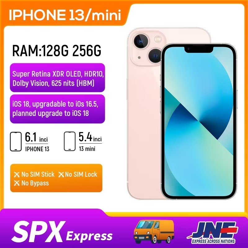 iPHONE13RAM: 128GB 256GB Second BEKAS ORIGINAL 100% MULUS NORMAL FULLSET GOOD CONDITIONS apple13MINI