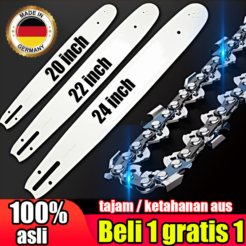 【Kualitas Jerman】Chainsaw Blade Rantai Chainsaw 24/22/20  Inch Guide Bar Chainsaw Blade Chainsaw Cha
