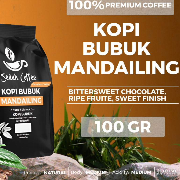 

Bubuk Kopi Bubuk Mandailing Aroma & Rasa Khas 100gr