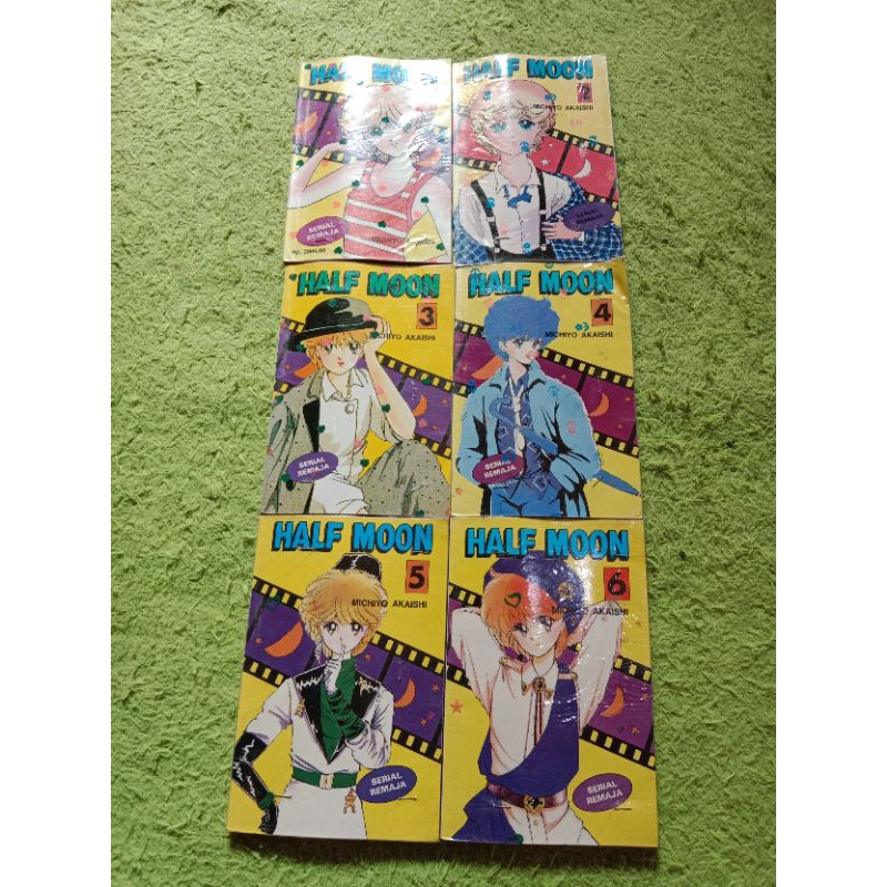 Komik manga half moon 1-6 tamat mulus, sampul plastik