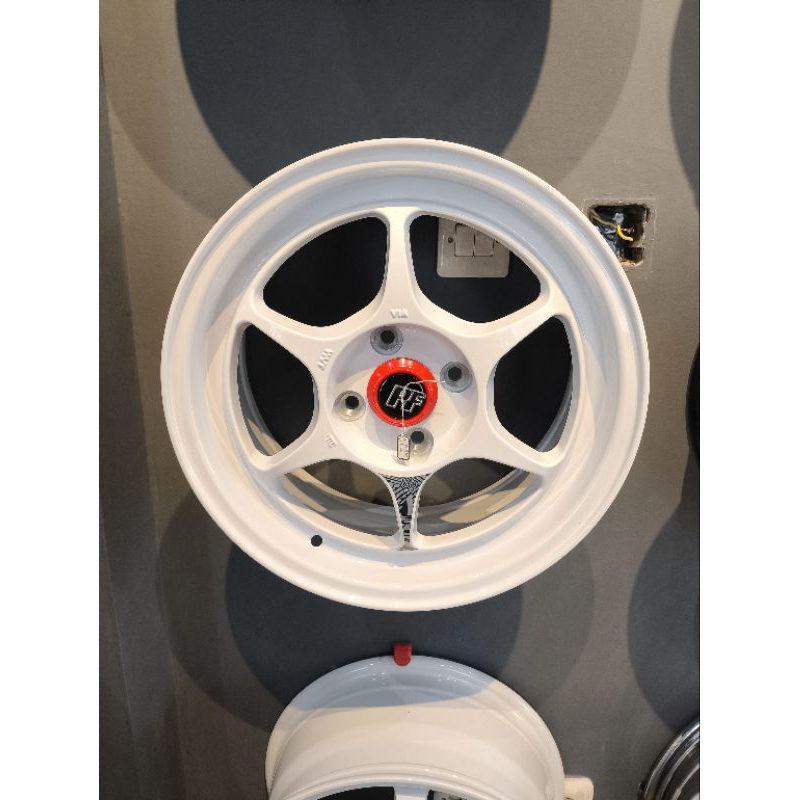 Velg mobil Enkei tulang warna putih lubang 4x100,Ayala Agya dll