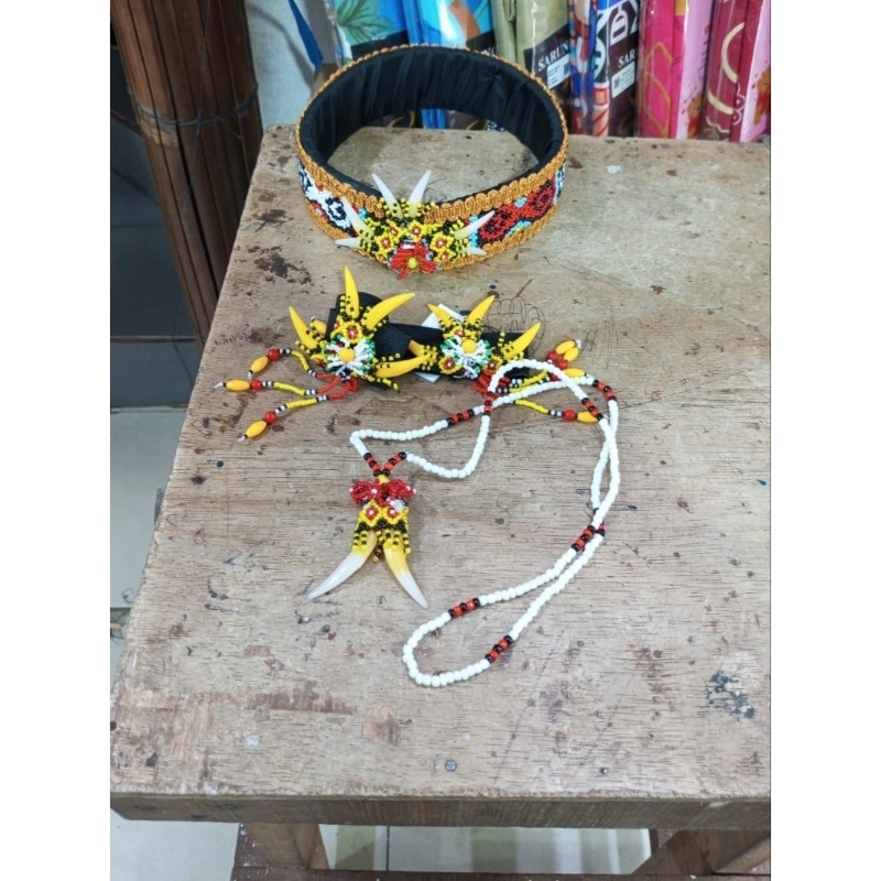 AKSESORIES BAJU ADAT COWOK DEWASA // GELANG LENGAN // TOPI TARING // KALUNG TARING