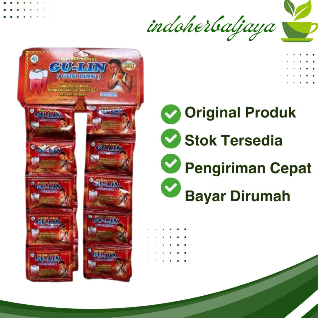 

Gulin Gusi Linu Original Kapsul Sakit Gigi 20 Sachet