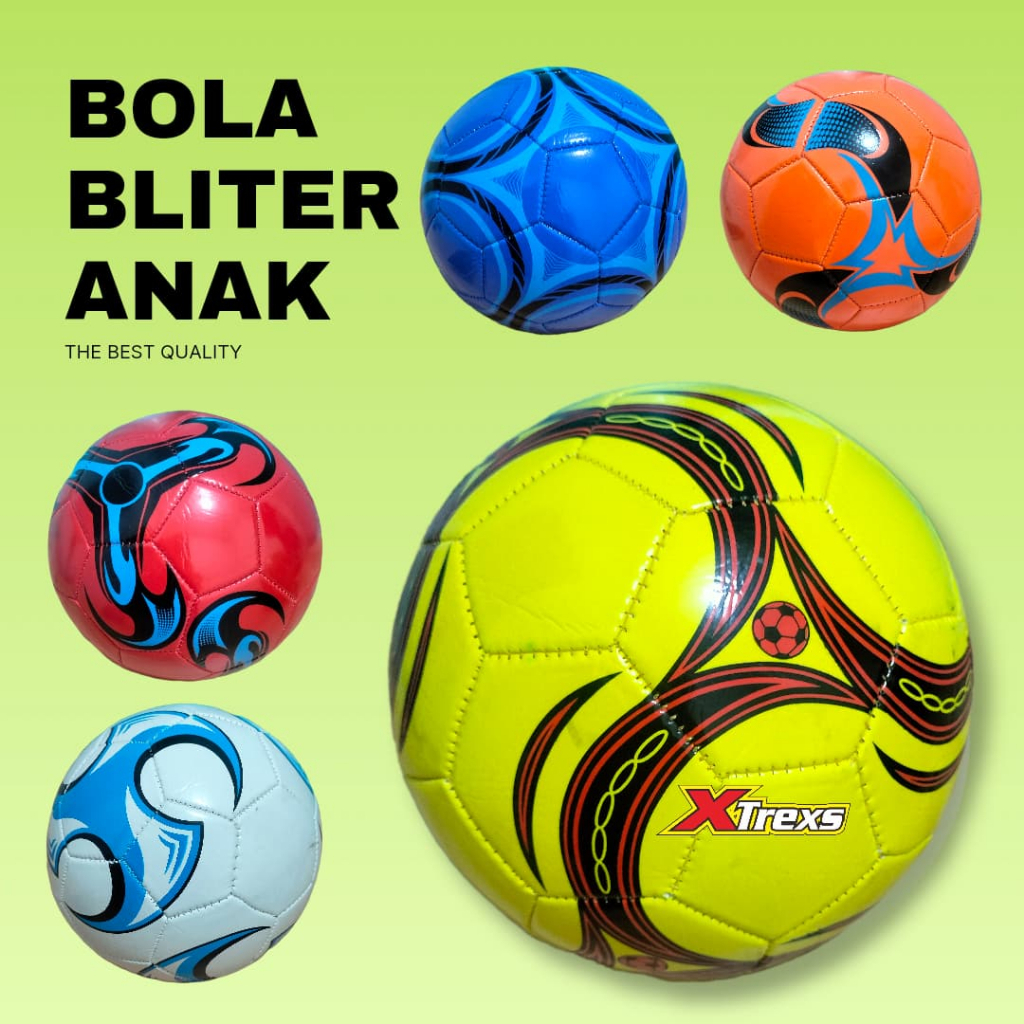 Bola Bliter Anak Bahan Karet - Bola Bliter Sepak Bola Anak-anak