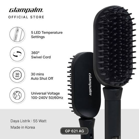 Preloved-Glampalm OG Hot Brush Straightener Pelurus Rambut GP621AG