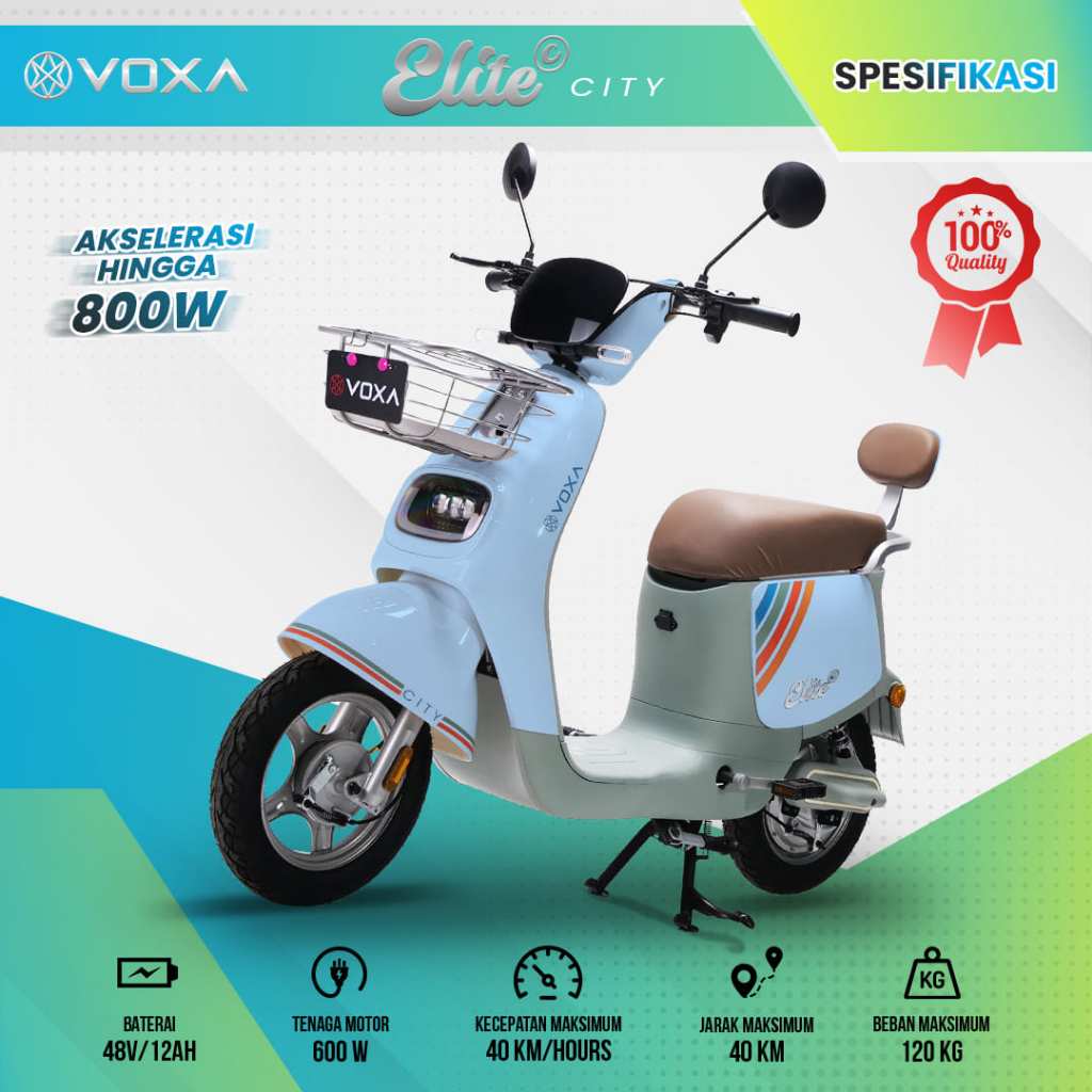 VOXA Sepeda Listrik Elite City Terbaru motor 600 Watt Murah Dewasa Anak