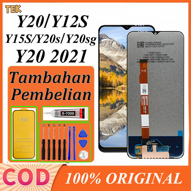 LCD Vivo Y20 Y12S Y15S Y20s Y20sg Y20(2021)  Fullset New Original 100% Layar Hp Touchscreen