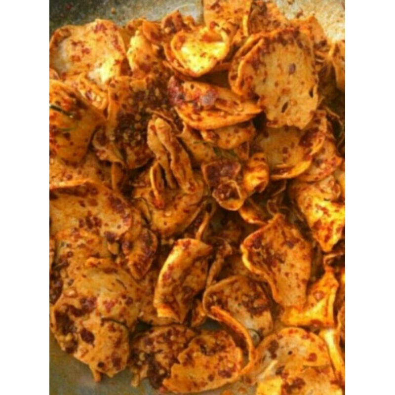 

Classica2106 Basreng Bulat/Basreng Koin Pedas Daun Jeruk Isi 250Gram Bumbu Melimpah