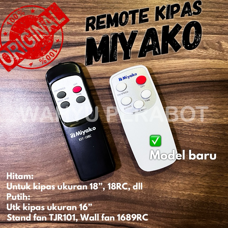 Remot kipas angin remote wall fan Miyako KAW 1689 remote kontrol kipas dinding TJR 101 KST-18RC