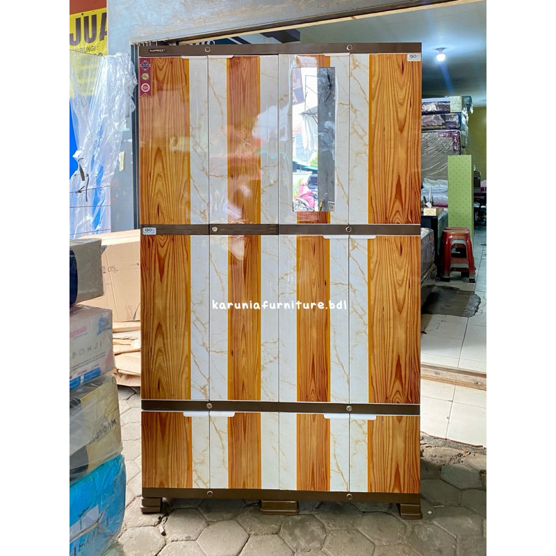 LEMARI PAKAIAN NAPOLLY 4PINTU | LEMARI PLASTIK GANTUNG SUSUN