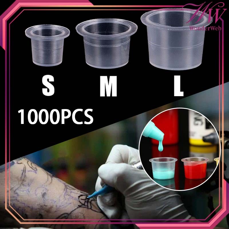 1000pcs/Set Tattoo Ink Cup Ink Cups Tattoo Cup Tato Tattoo Ink Cup 8/10/15mm