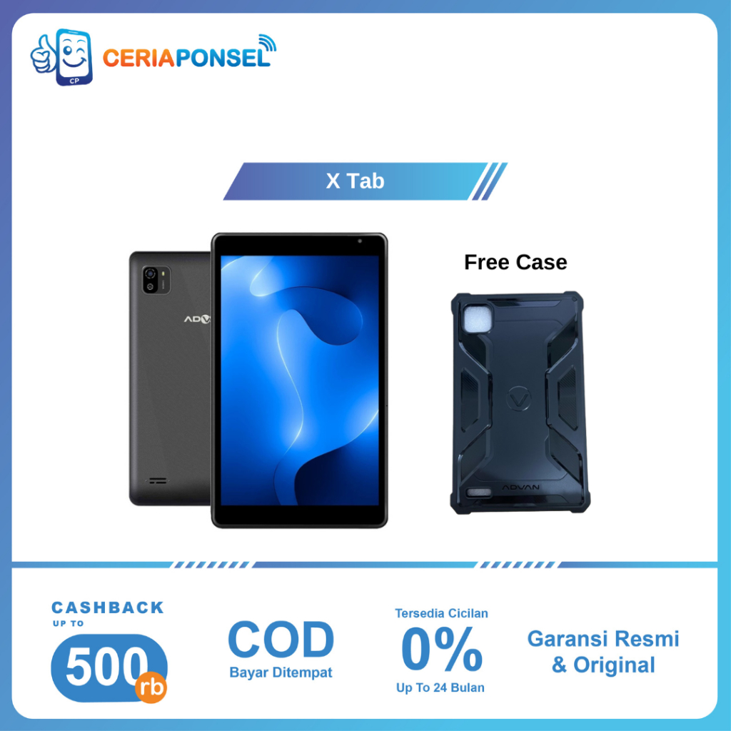 Advan Xtab 4/64GB Android 13 Tablet 8 Inch | Garansi Resmi Advan Indonesia 1 Tahun