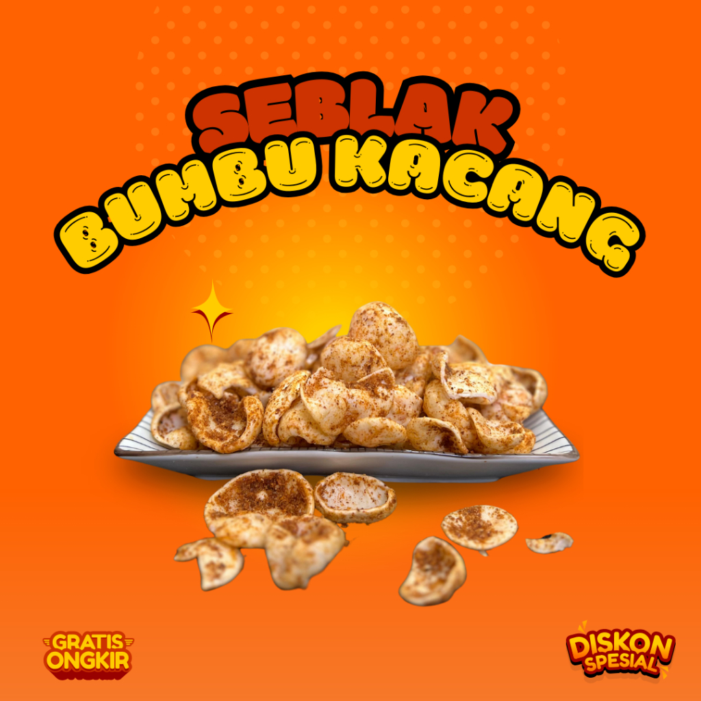 

seblak Kerupuk Bumbu Kacang Medok Gurih Pedas Renyah