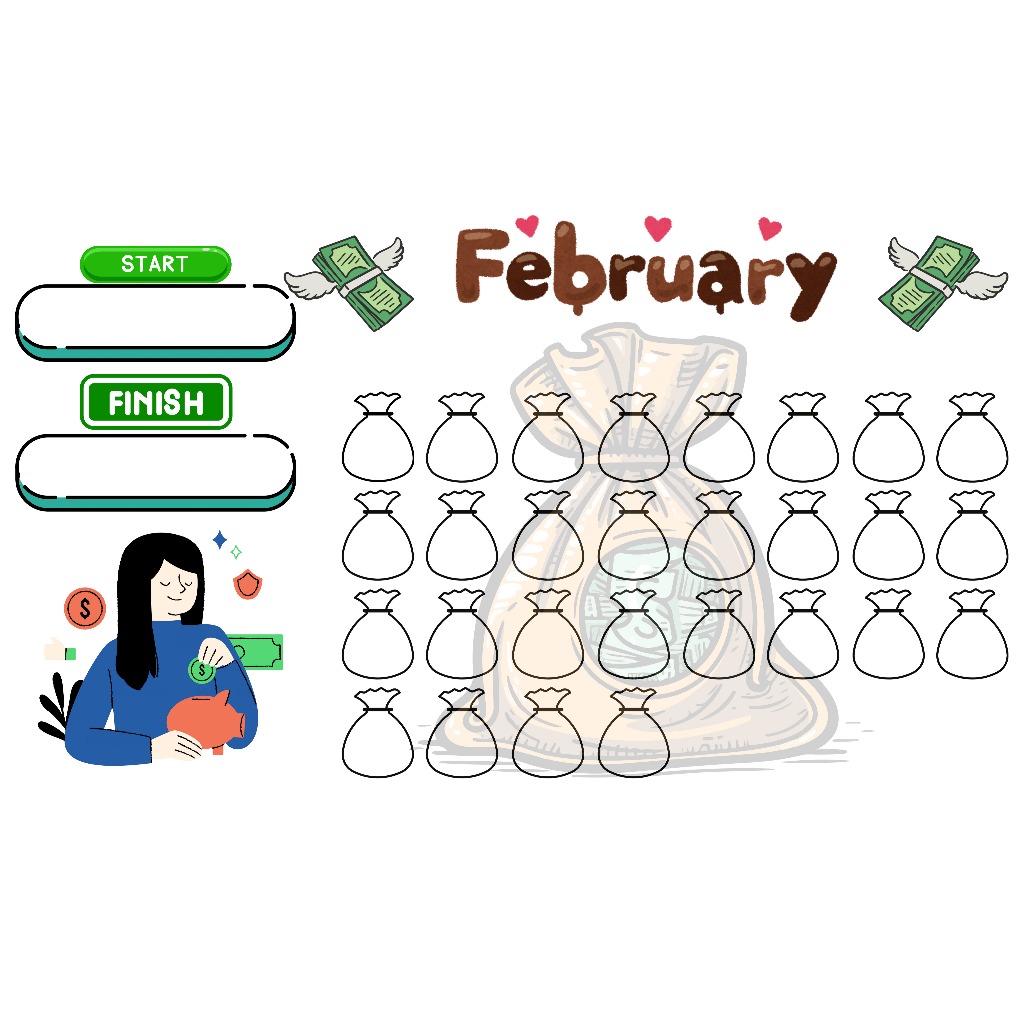 

Amplop tantangan menabung bulanan