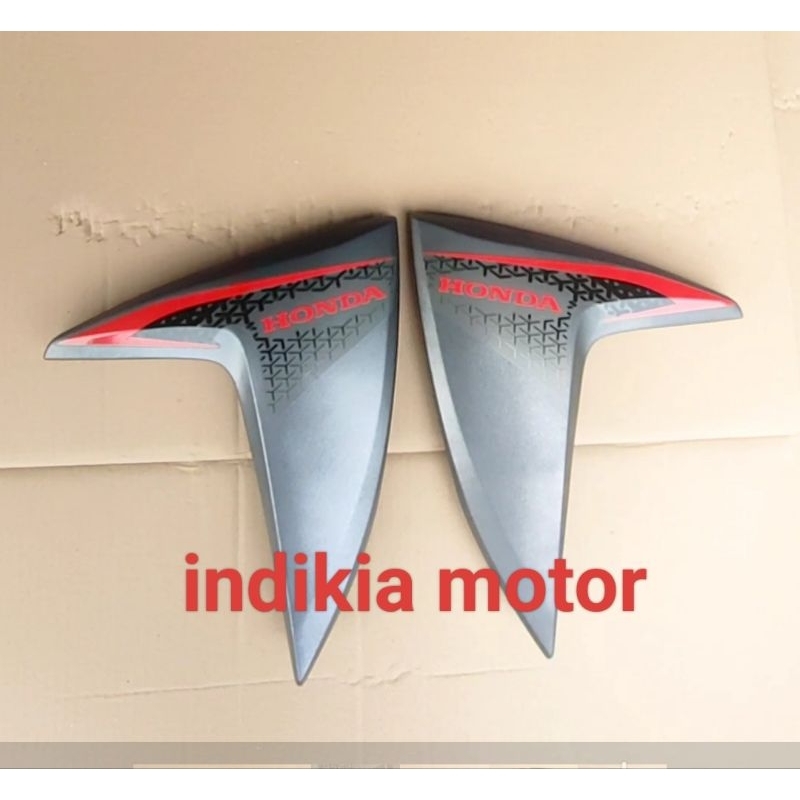 cover body depan tameng panel sayap samping vario 110 fi LED hitam abu dop 2015 2016 2017 2018