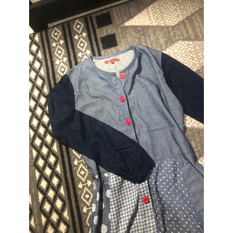 [PRELOVED] dress gamis | navy jeans | merk dannis | baju remaja, baju ngaji, baju kajian,baju muslim