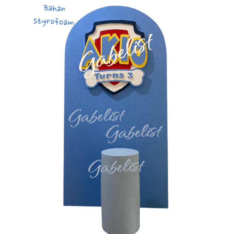 Custom Backdrop Tasyakuran Ulang Tahun Anak Styrofoam