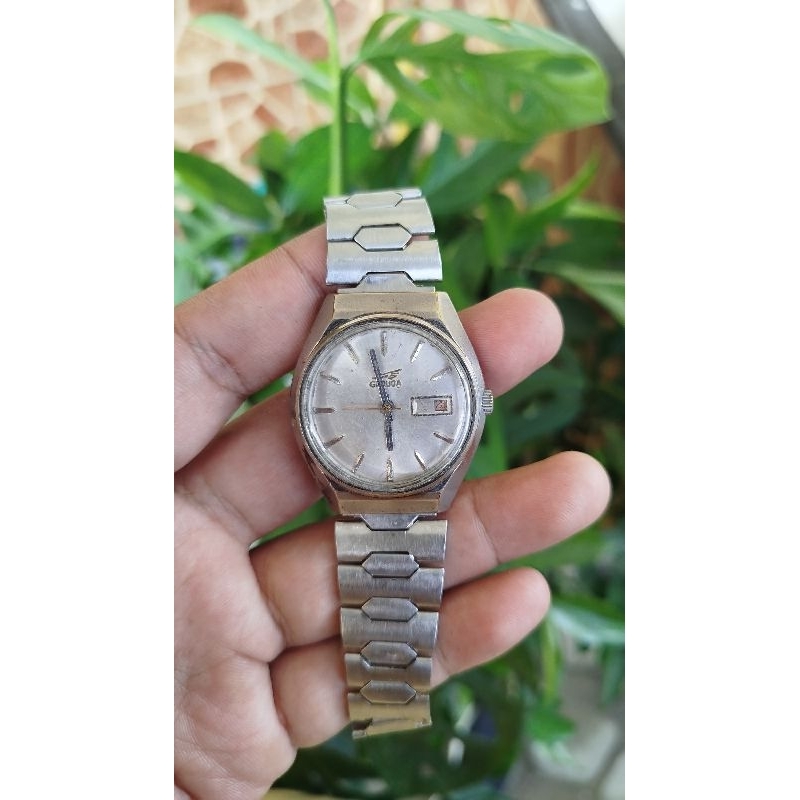 Jam tangan vintage Garuda 21 jewels golden star manual winding