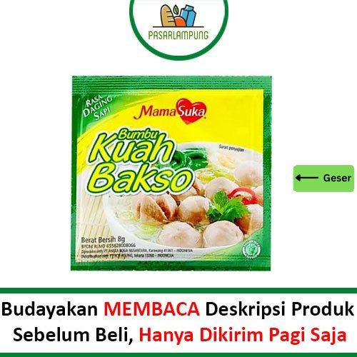 

Mama Suka Kuah Bakso Bumbu Masak Perbungkus Pasar Lampung