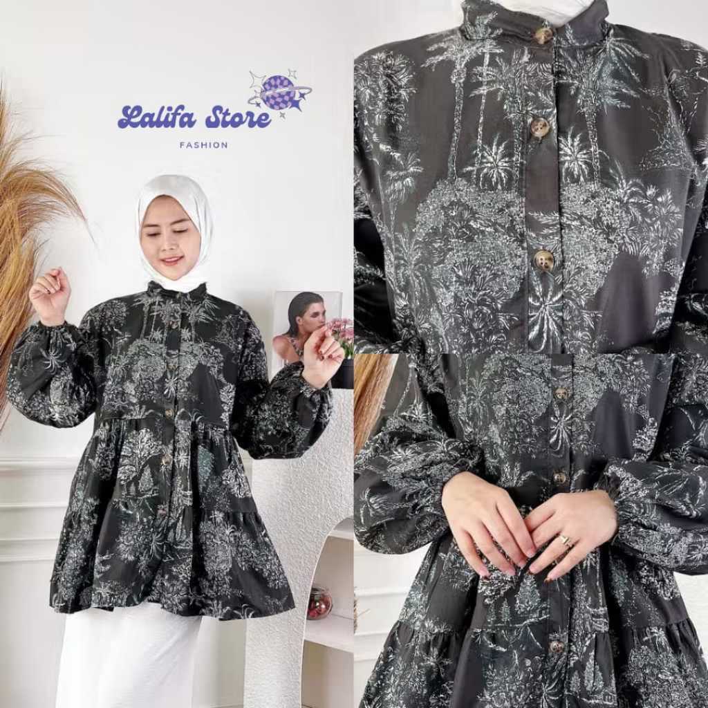 LS - BLOUSE JUMBO OVERSIZE BUNGA-BUNGA