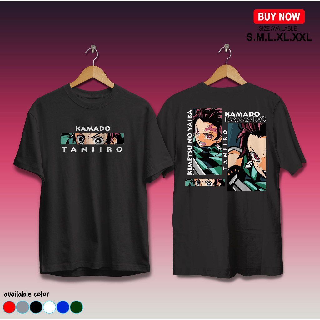KAOS DISTRO | KAOS KAMADO TANJIRO VIRAL | COCOK UNTUK PRIA DAN WANITA