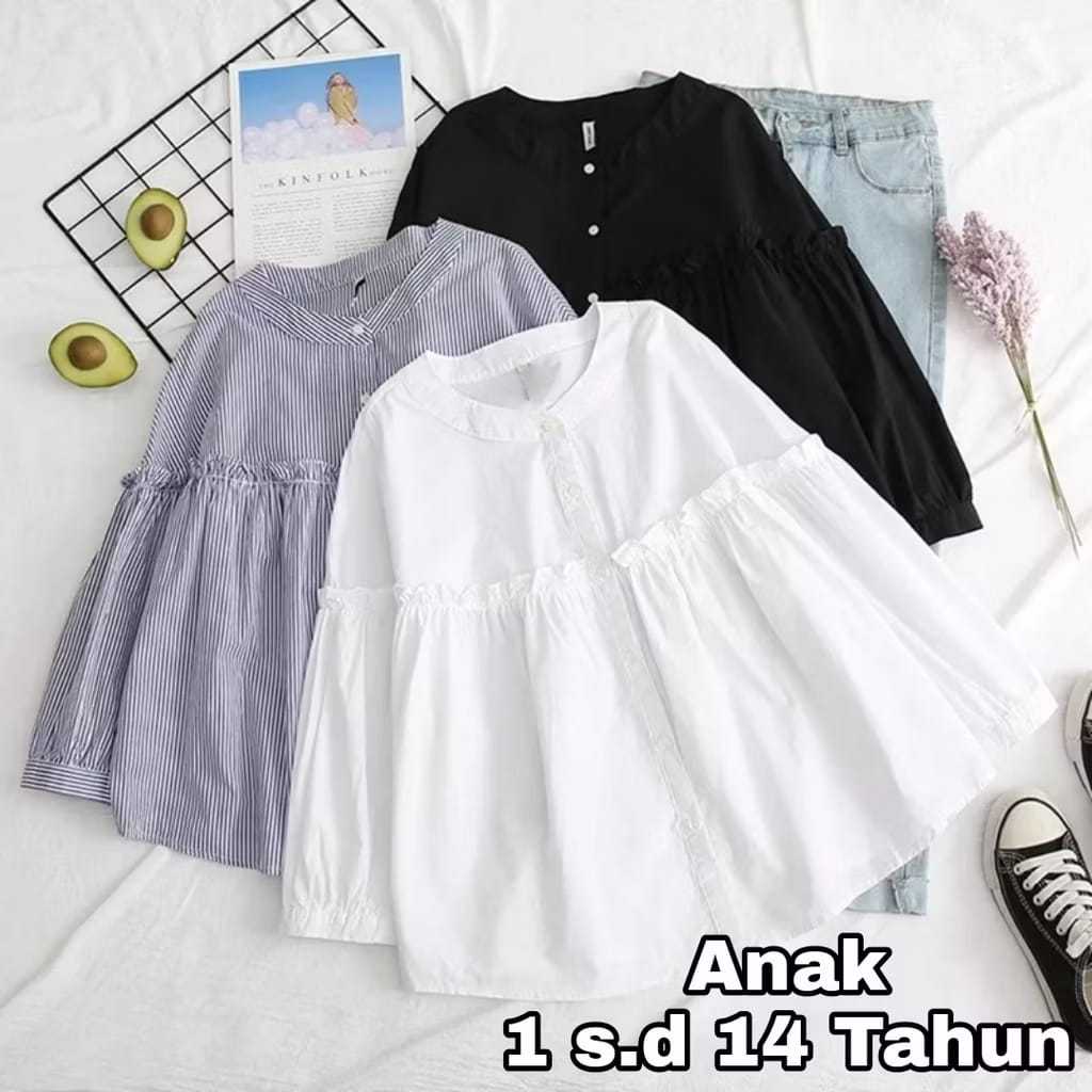 Ciikaa BLouse kemeja anak perempuan umur 7-14 tahun / atasan anak perempuan / kemeja anak cewe