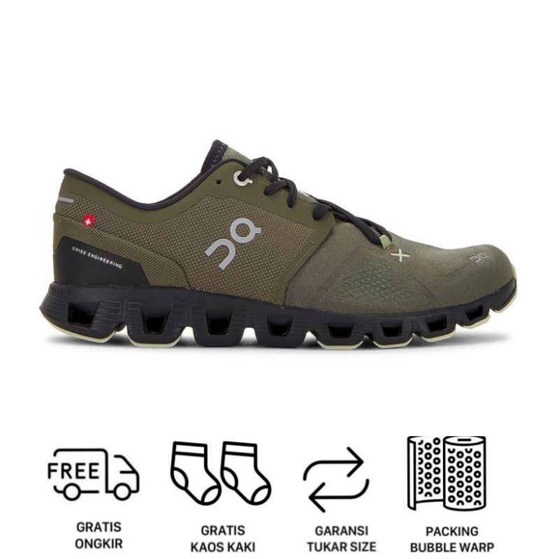 on cloud cloud 5 waterproof olive green running shoes