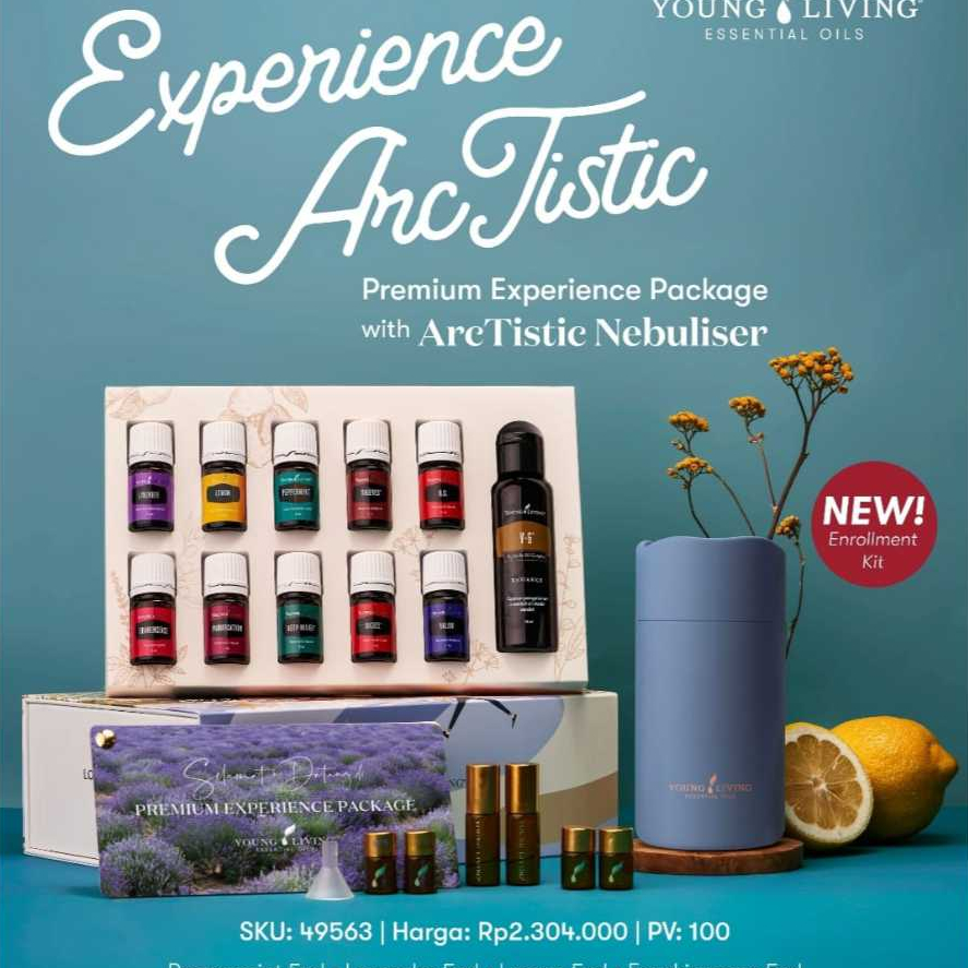 paket essential diffuser experience arc diffuser nebuliser dan paket pep box young oil living