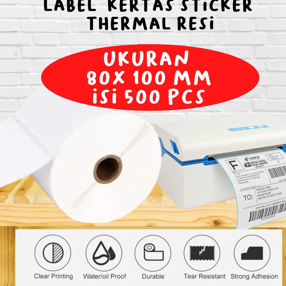 

Kertas Label Barcode 8x1mm Stiker Label Thermal 8mm 5 PCS