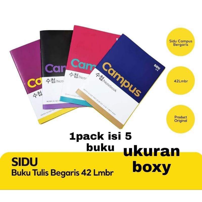 

Buku tulis sidu campus 42 lembar ( 1pack isi 5 buku)